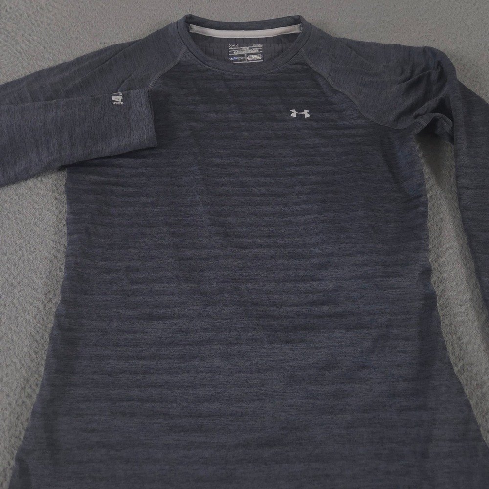 Under Armour Top Womens M Gray UA Base 4.0 Crew Neck Thermal Long Sleeve Shirt